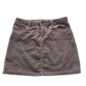 Kancan Brown Corduroy Mini Skirt. Size Small
